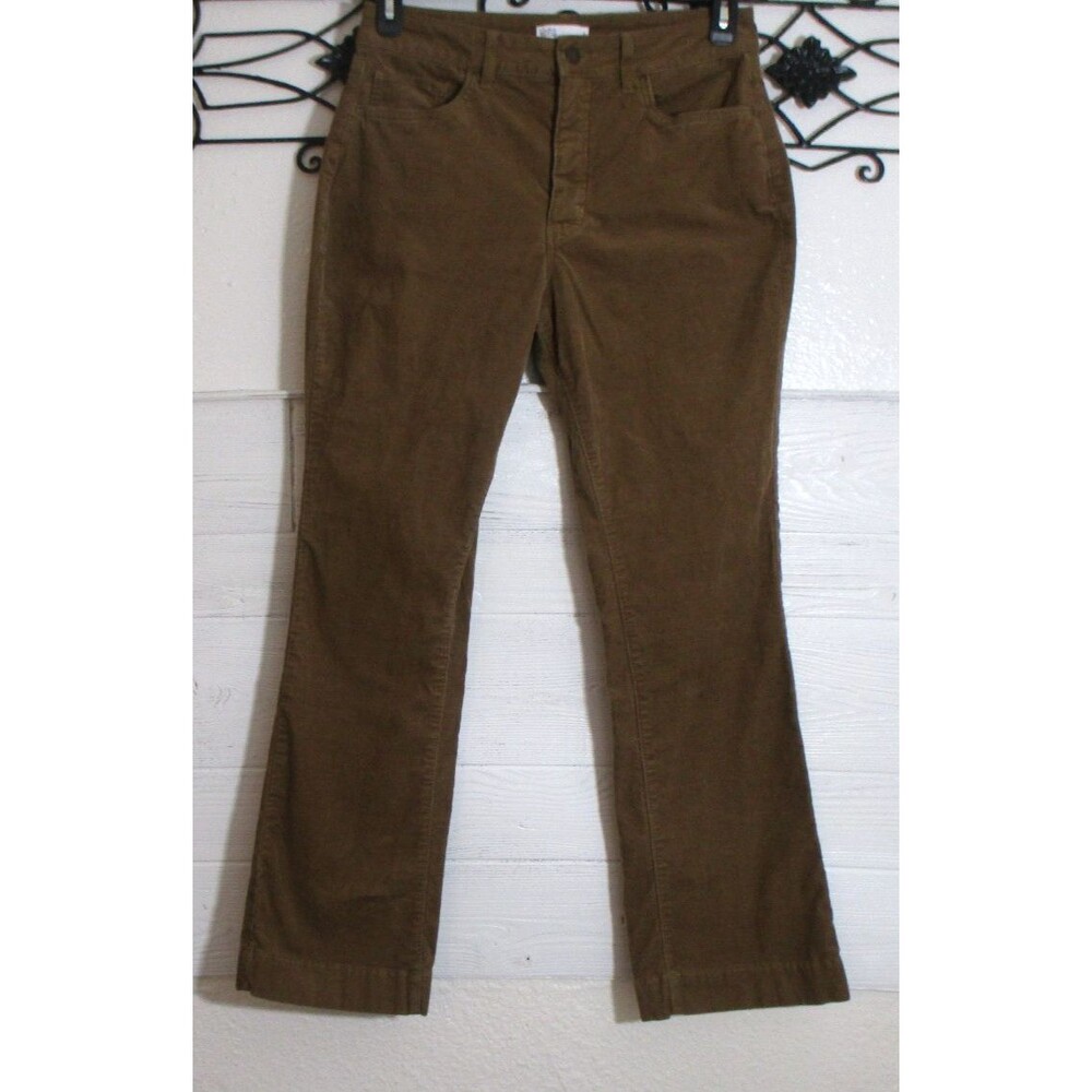 Croft & Barrow Corduroy Pants Women's Size 10 Brown Pockets Straight Leg